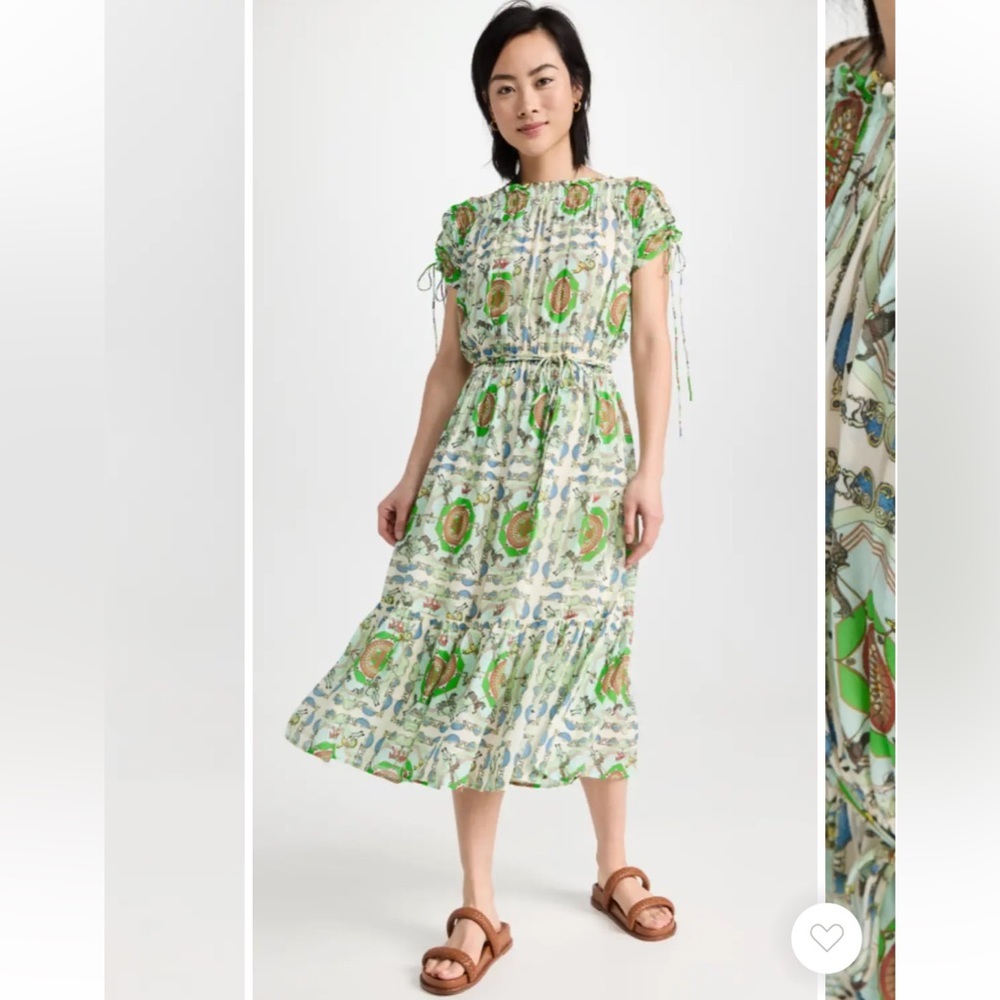 Tory Burch Carousel Silk Off The Shoulder Dress